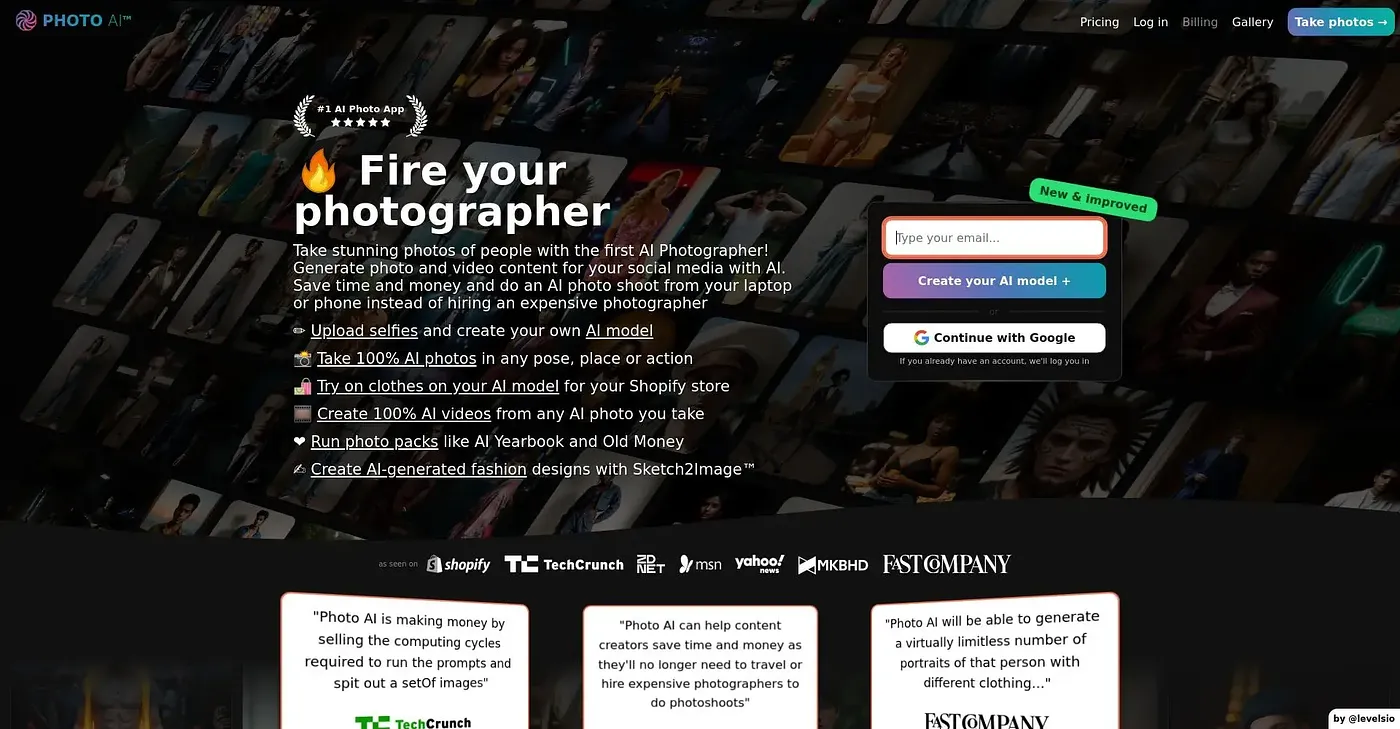 Screenshot of Photo AI
