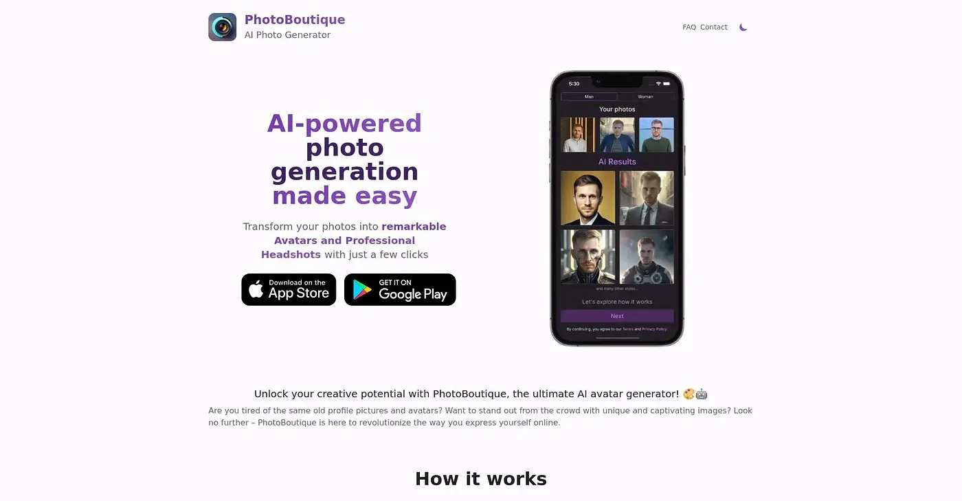 Screenshot of Photo Boutique