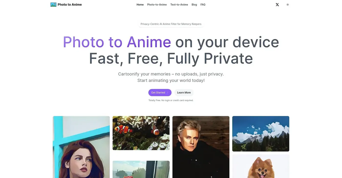 Screenshot of Photo To Anime