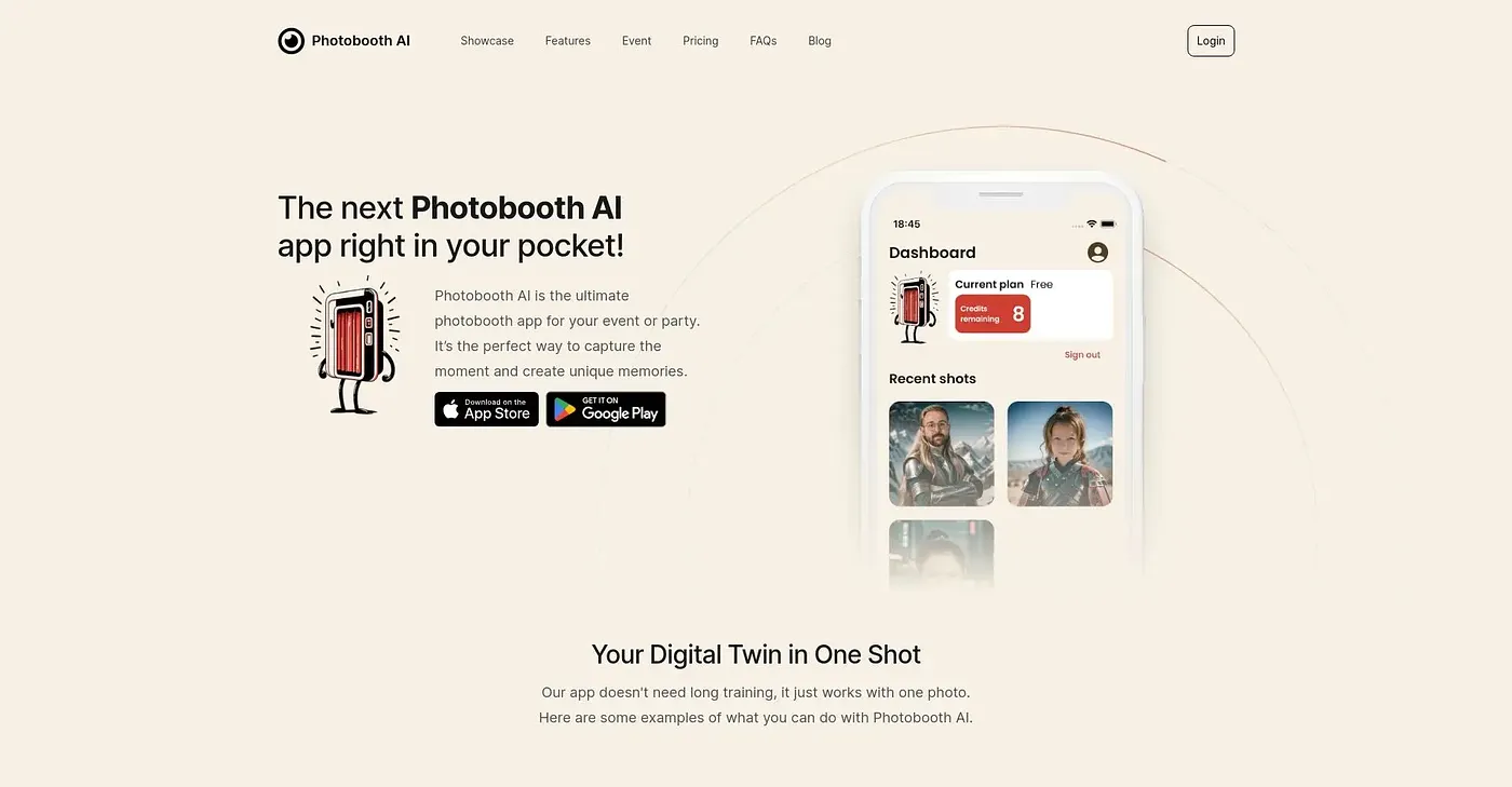 Screenshot of Photobooth AI