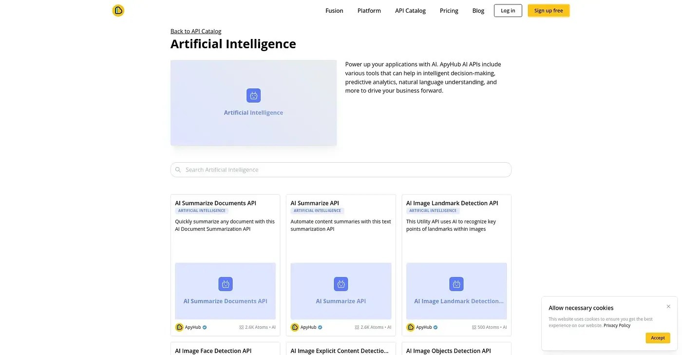 Screenshot of ApyHub AI
