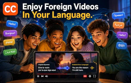 Screenshot of Youtube 中文配音 Chrome Extension