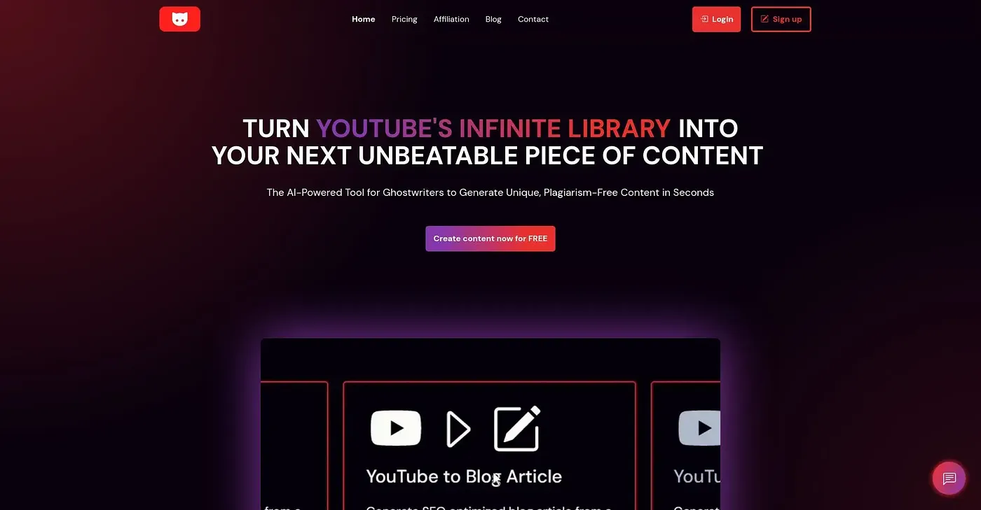 Screenshot of Yt Copycat