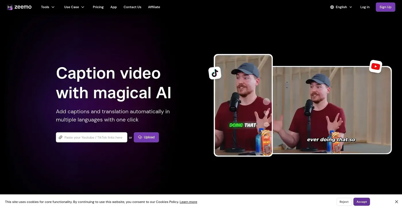 Screenshot of Zeemo AI