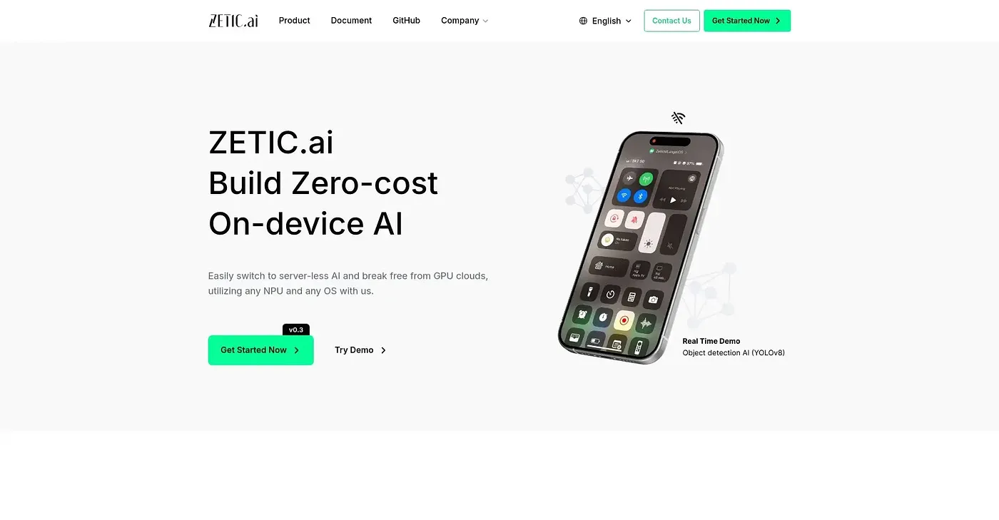 Screenshot of Zetic AI