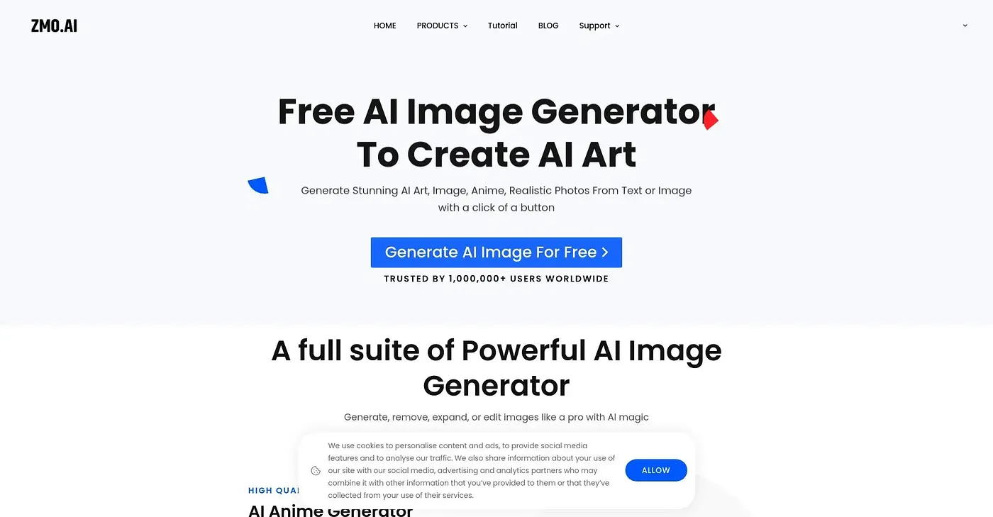 Screenshot of Zmo AI