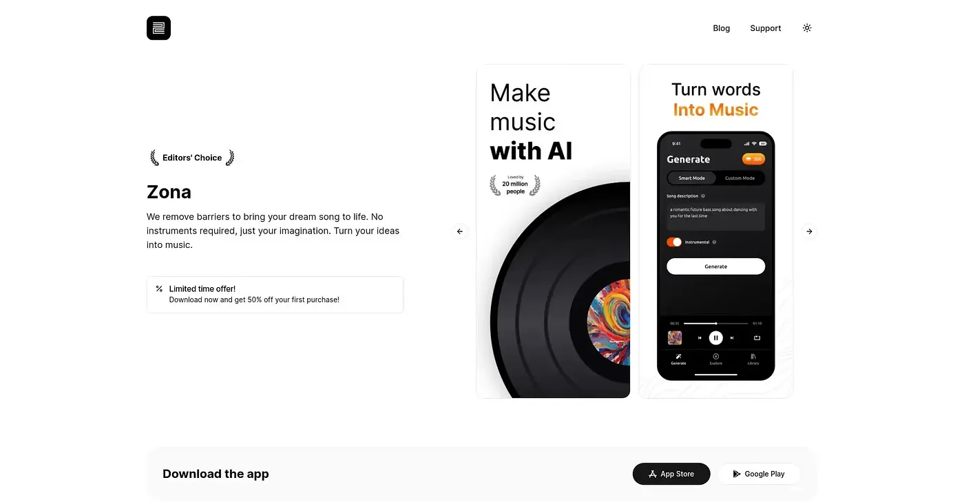 Screenshot of Zona