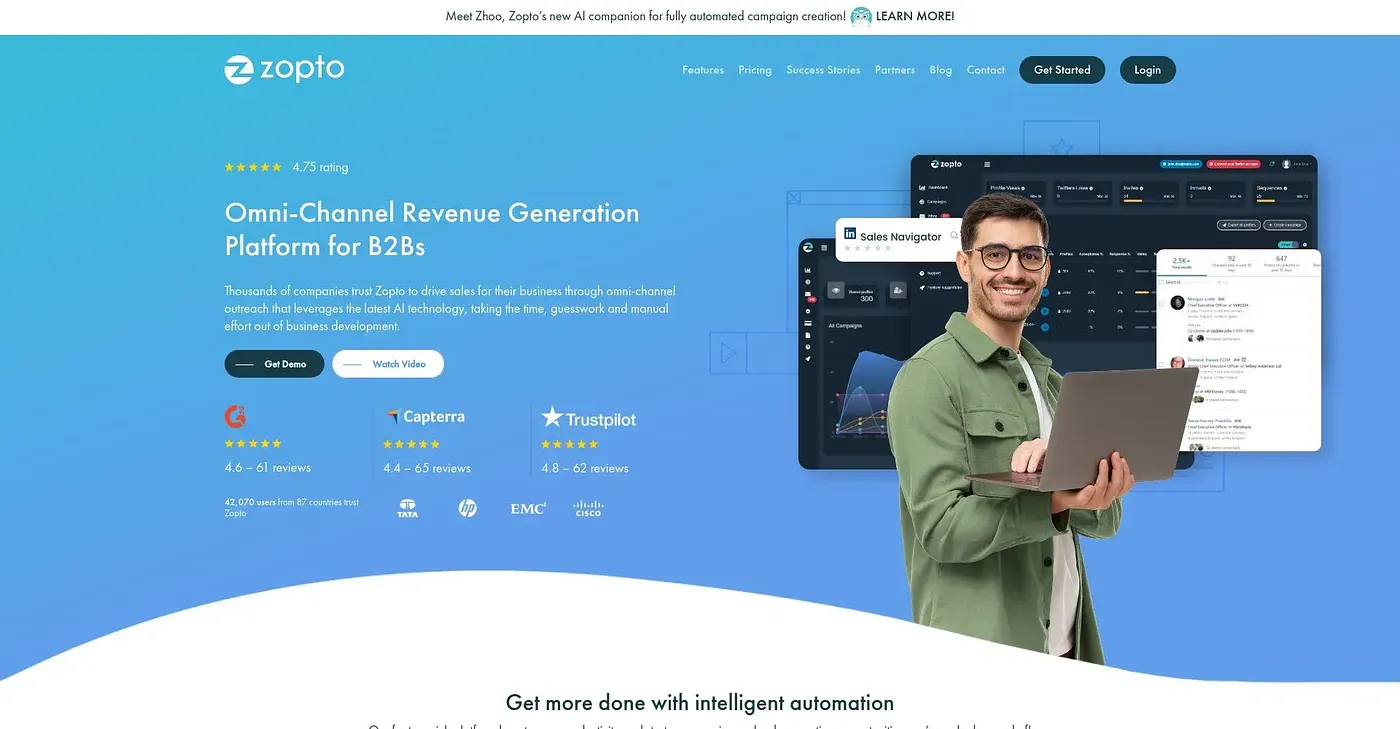 Screenshot of Zopto