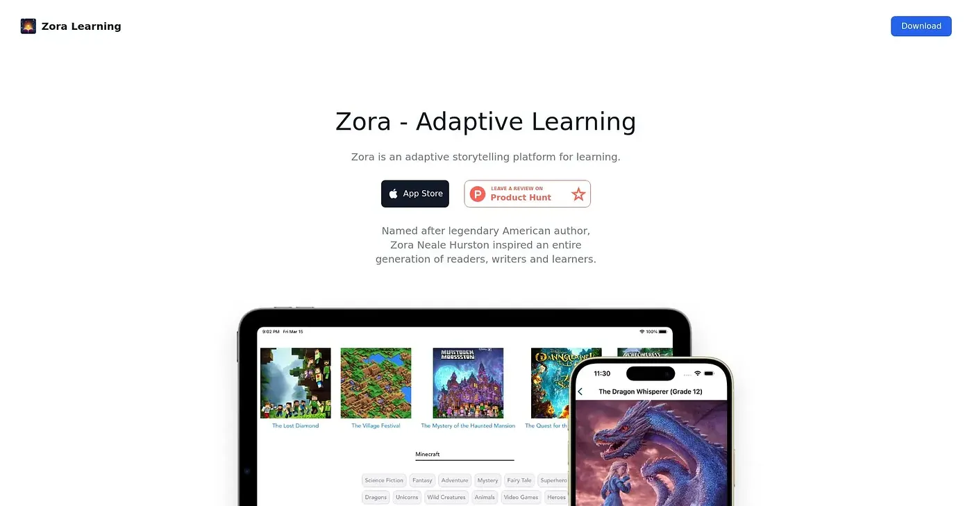 Screenshot of Zora