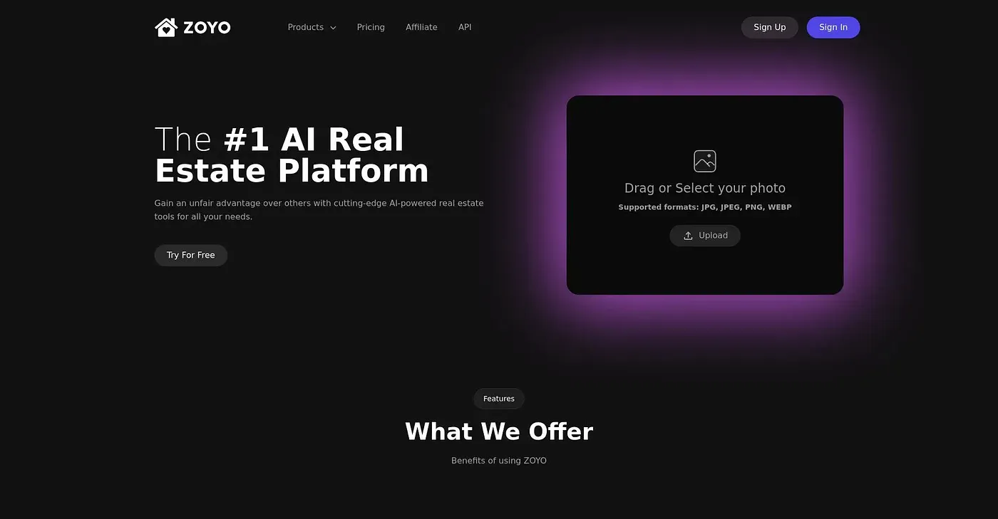 Screenshot of Zoyo AI