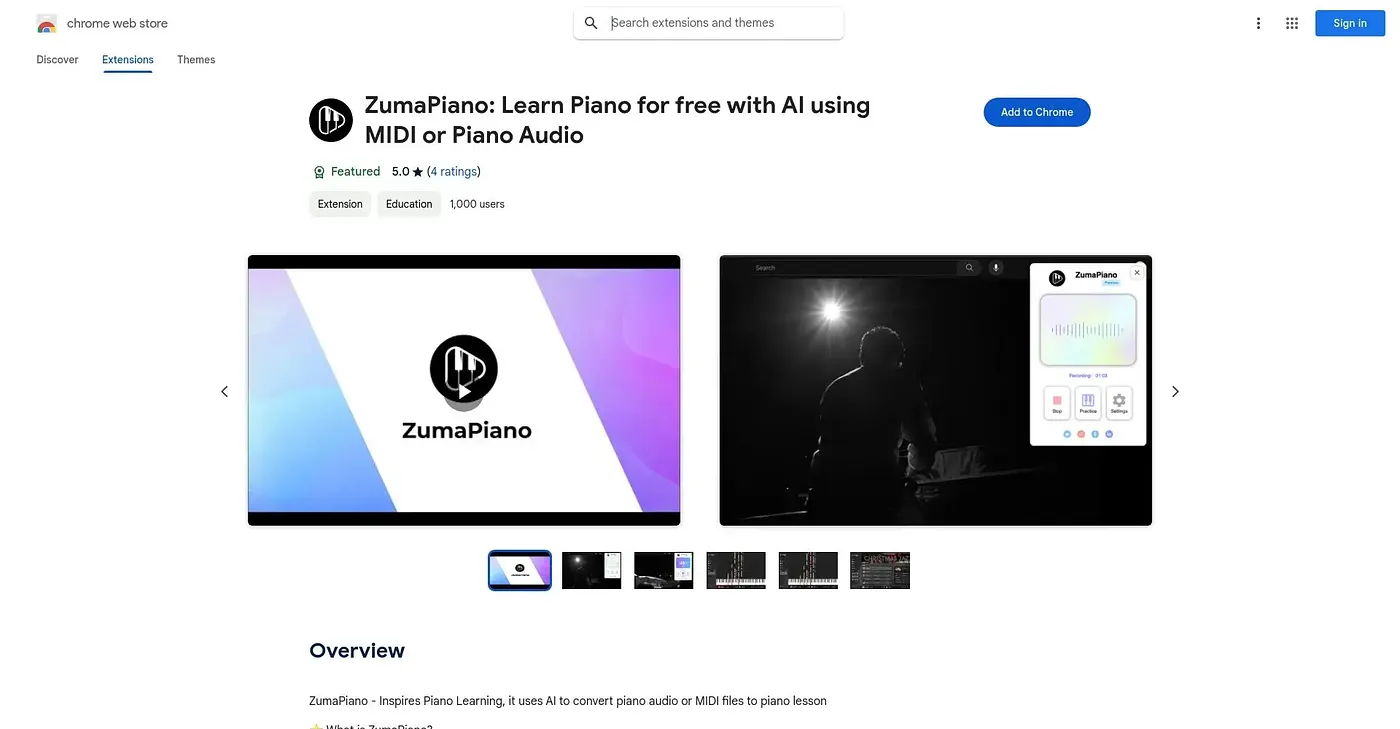Screenshot of ZumaPiano - Chrome Extension