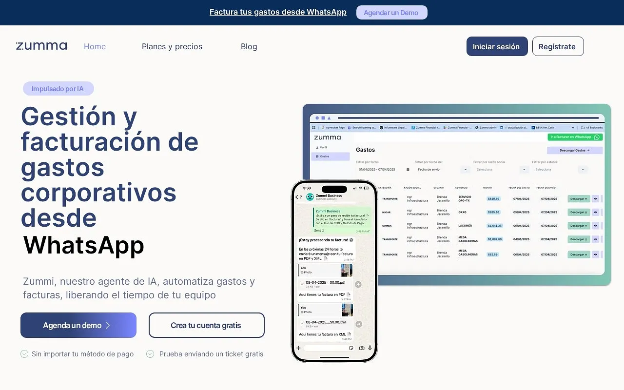 Screenshot of Zumma