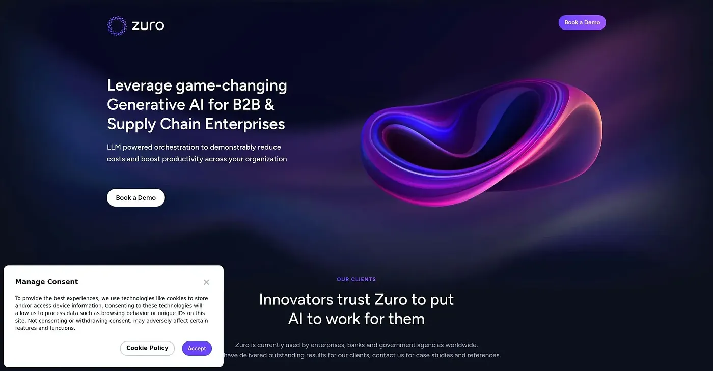 Screenshot of Zuro