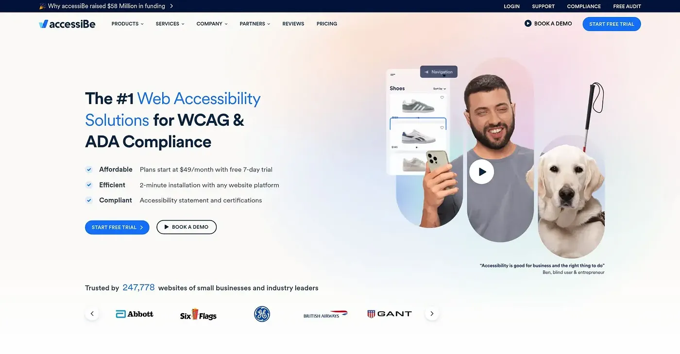 Screenshot of accessiBe