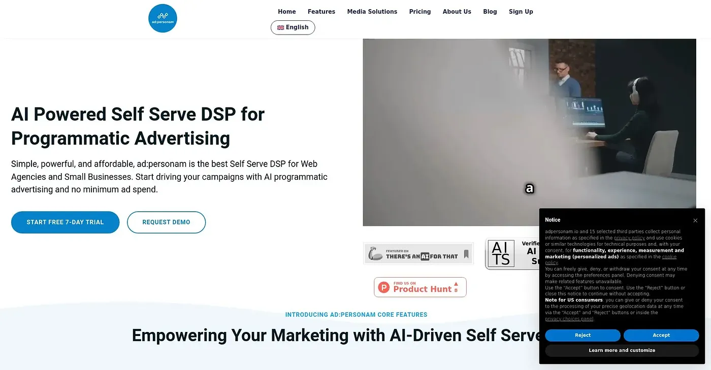 Screenshot of ad:personam
