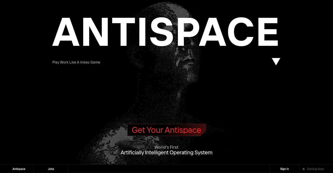 Screenshot of Antispace