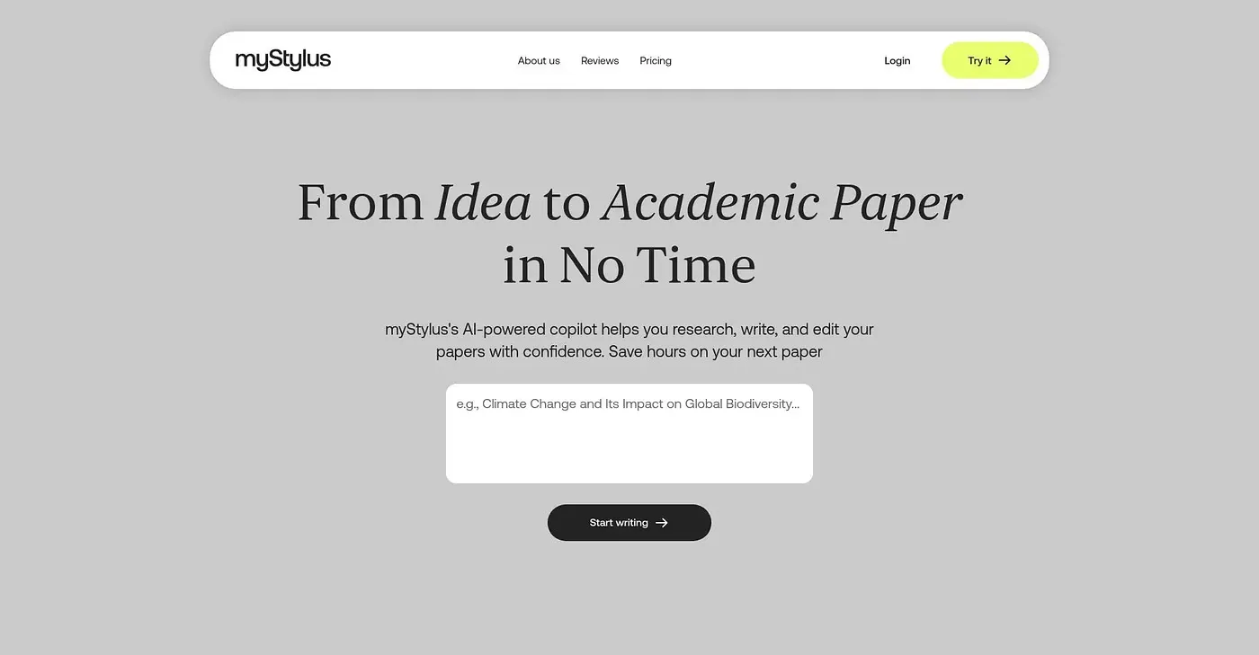 Screenshot of myStylus