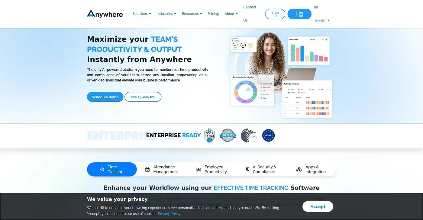 Screenshot of wAnywhere
