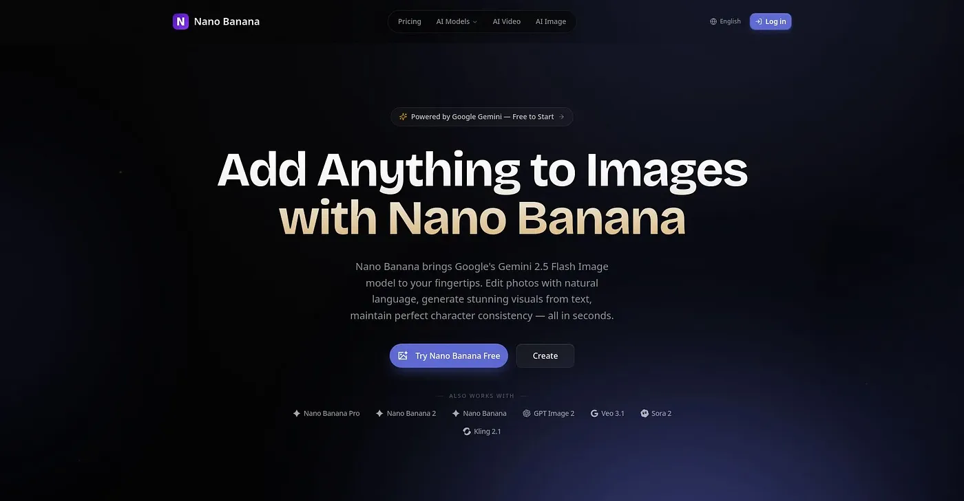 Screenshot of Nano Banana
