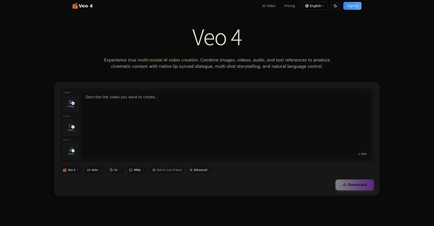 Screenshot of Veo 4