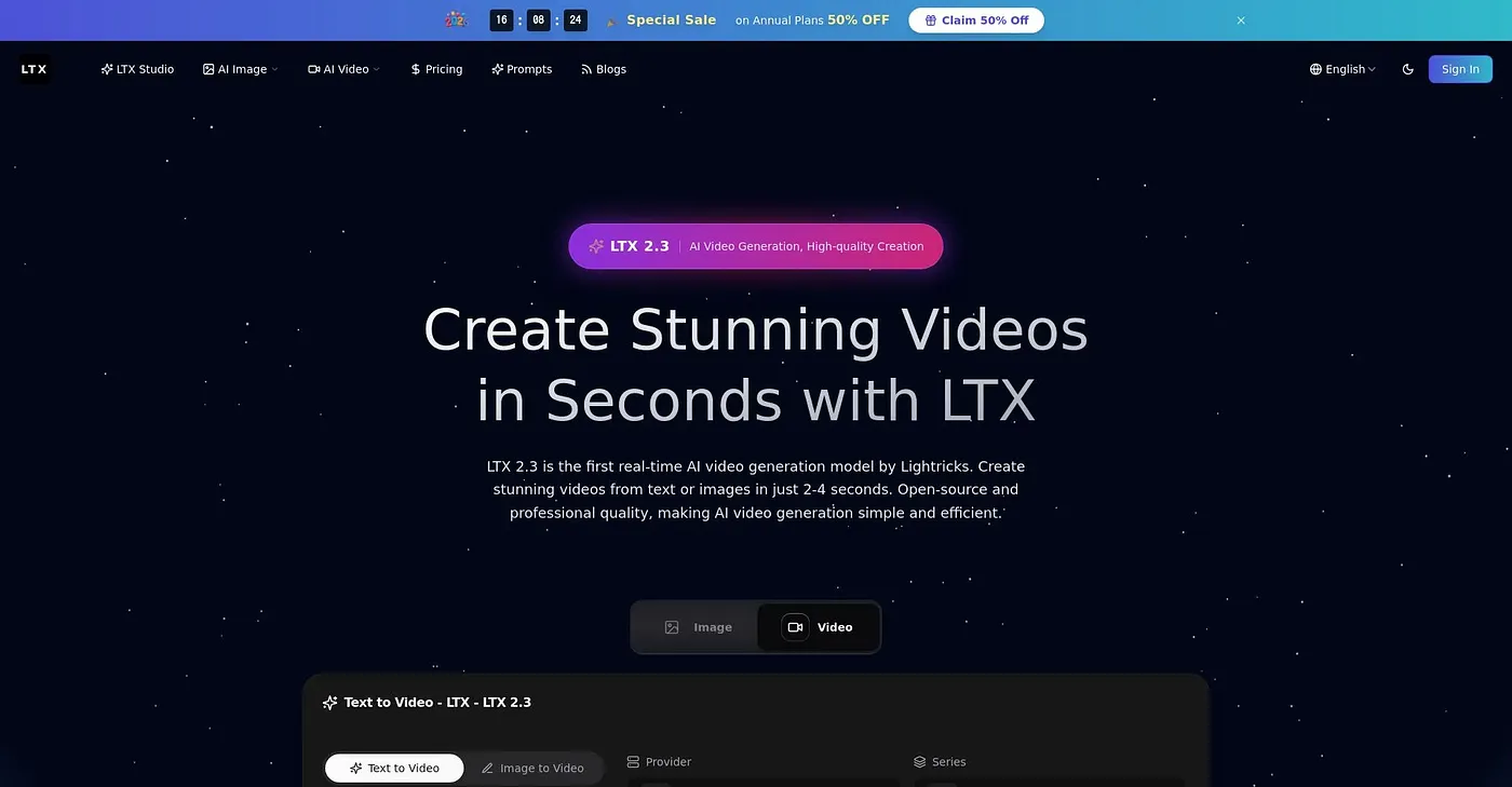 Screenshot of LTX-Video