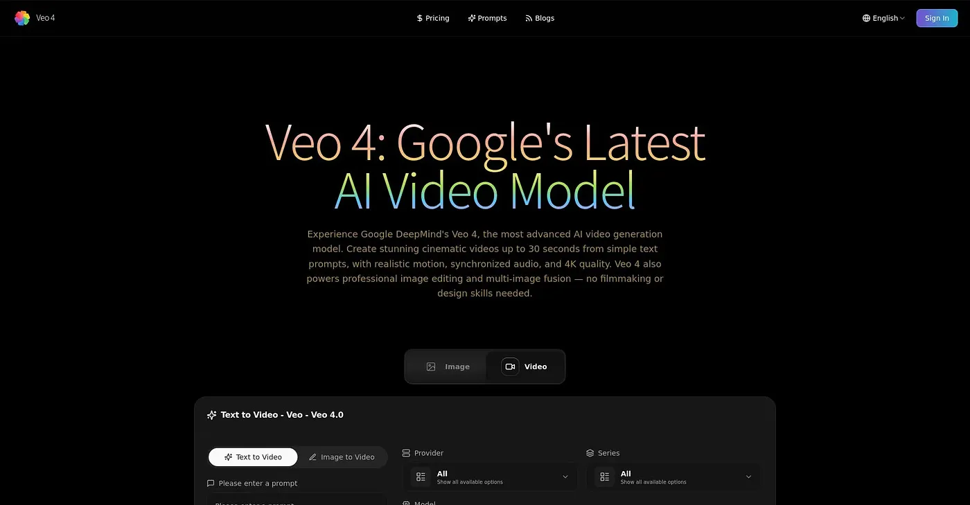 Screenshot of Veo 4