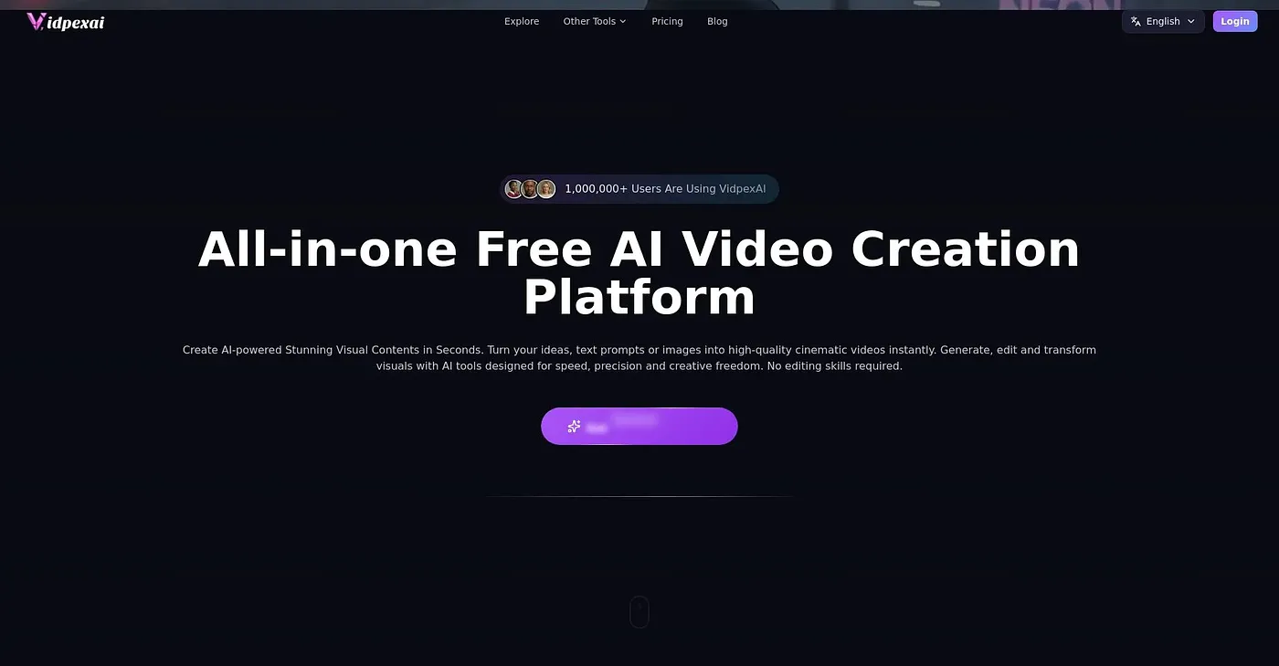 Screenshot of VidpexAI