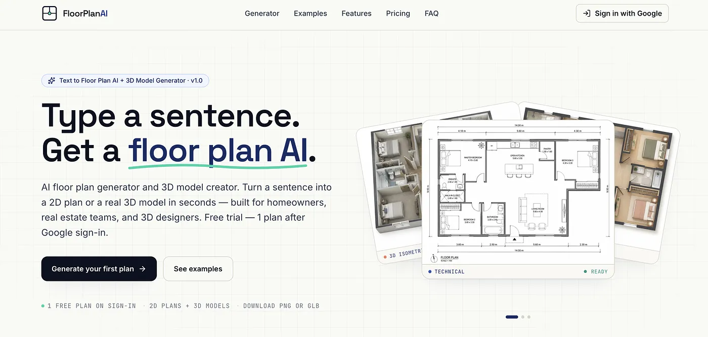 Screenshot of Floor Plan AI