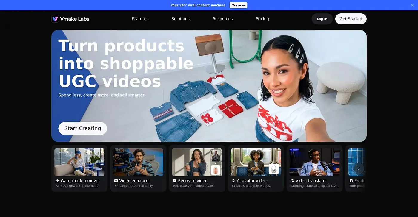 Screenshot of Vmake AI