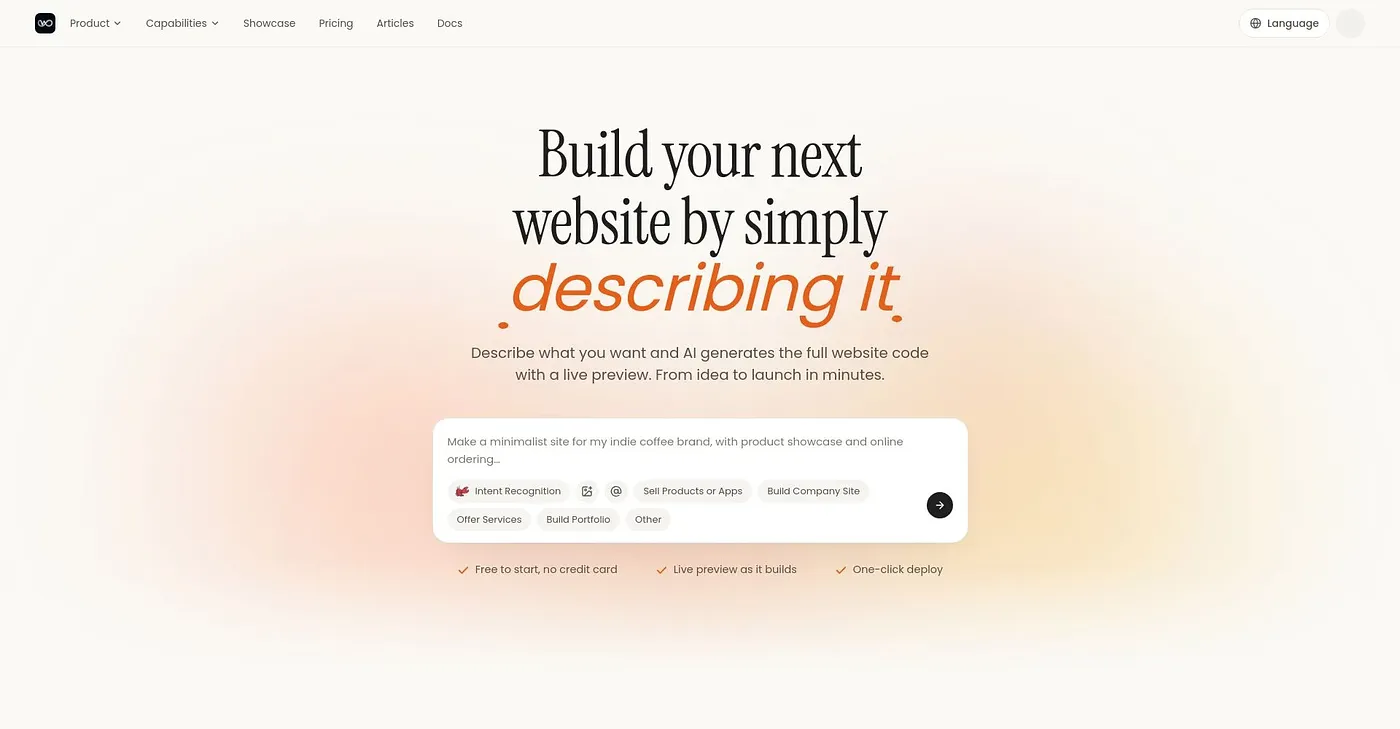 Screenshot of We0 AI