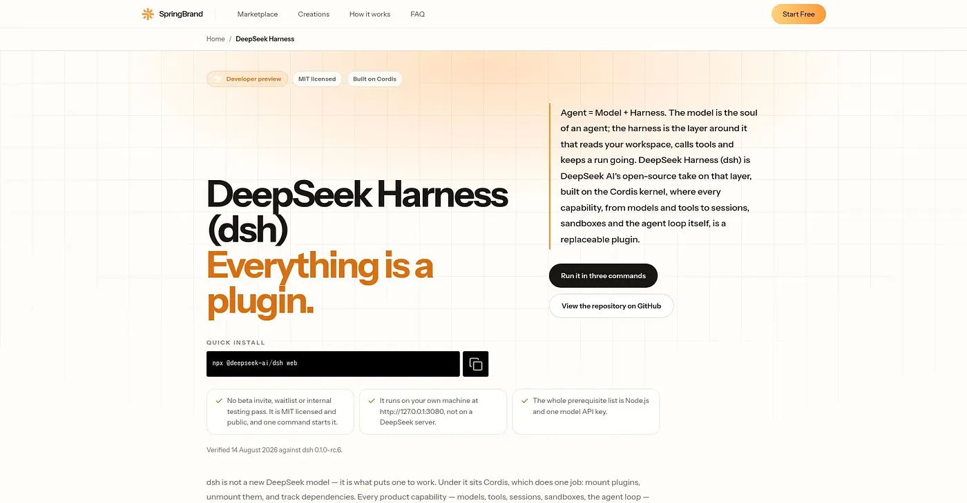 Screenshot of DeepSeek Harness
