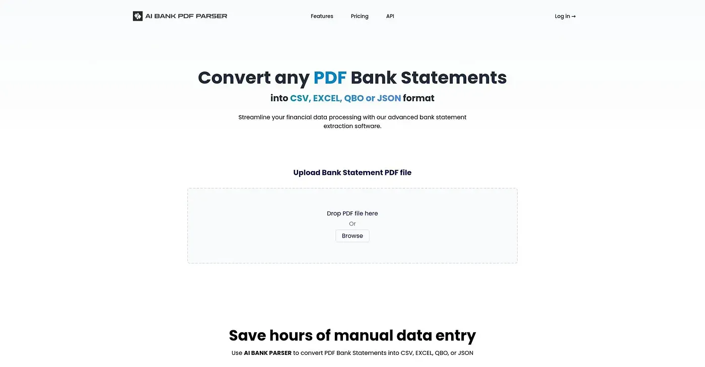 Screenshot of AI Bank Parser
