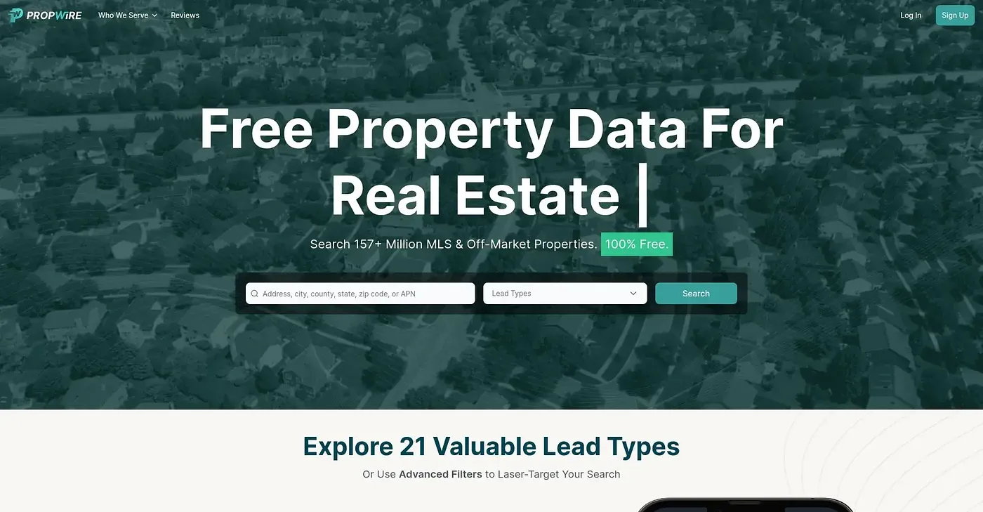 Screenshot of PropWire
