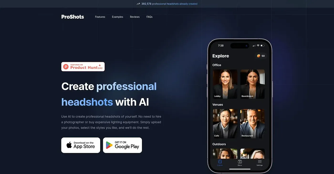 Screenshot of Proshots