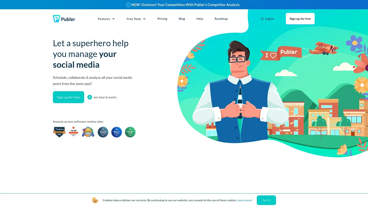 Screenshot of Publer