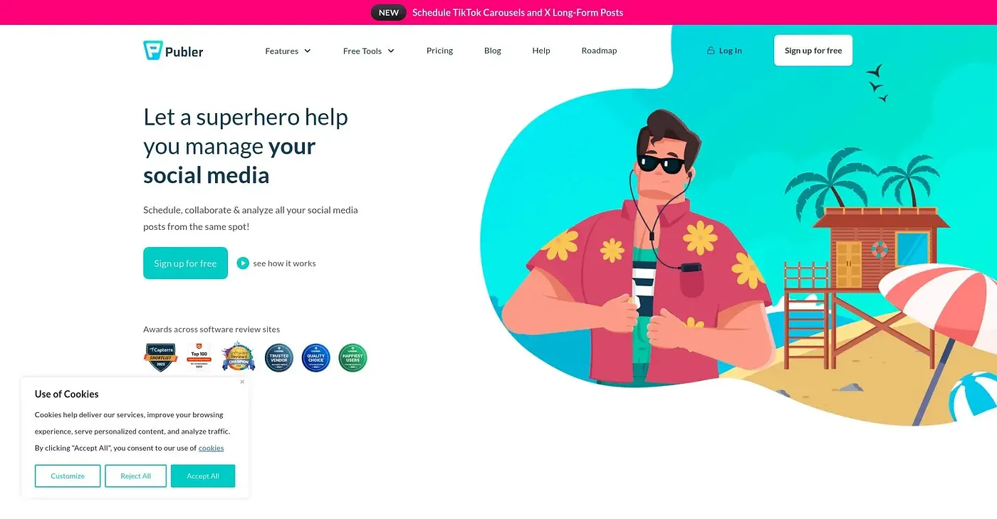Screenshot of Publer