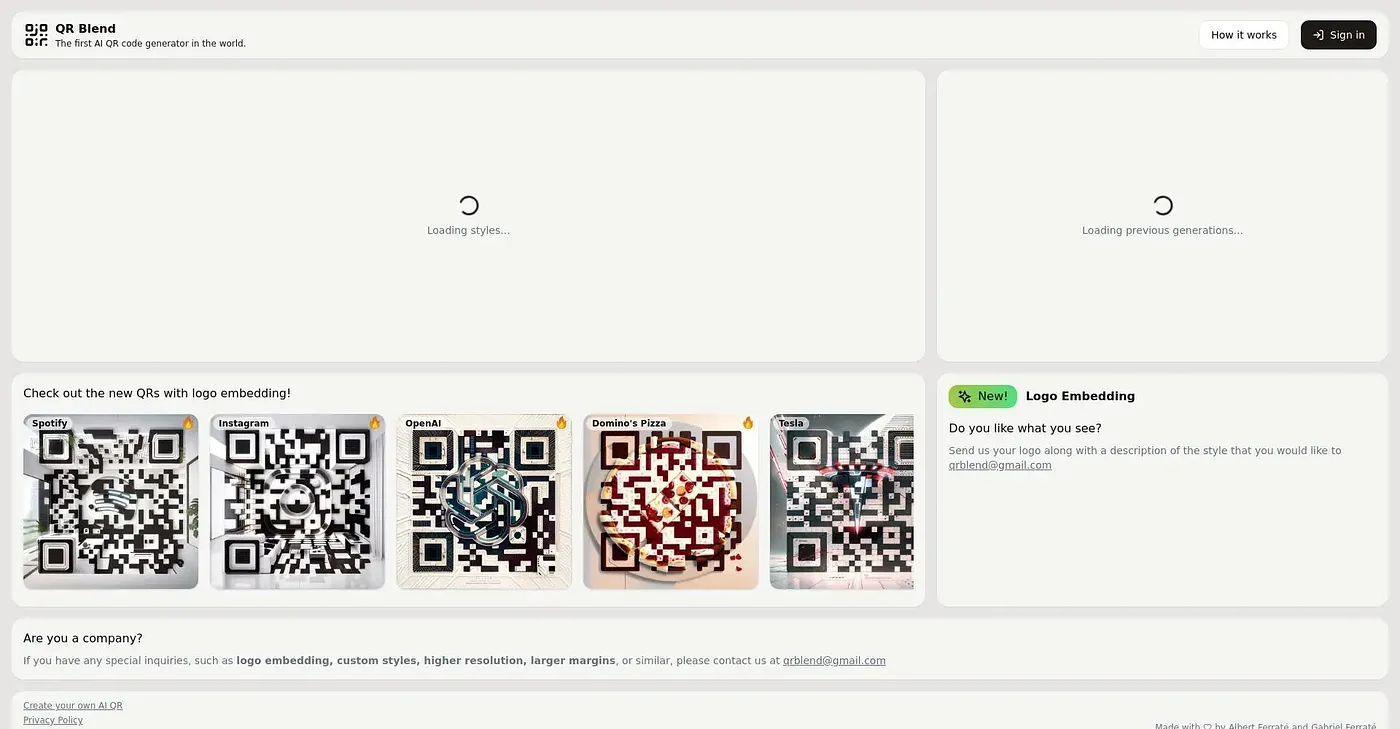 Screenshot of QR Blend