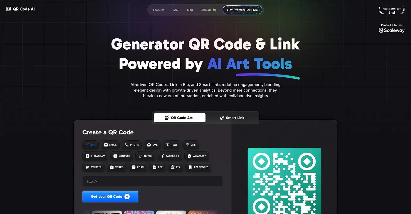 Screenshot of QRCode AI