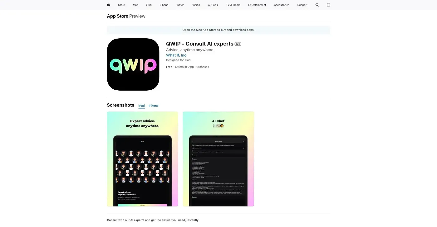 Screenshot of QWIP