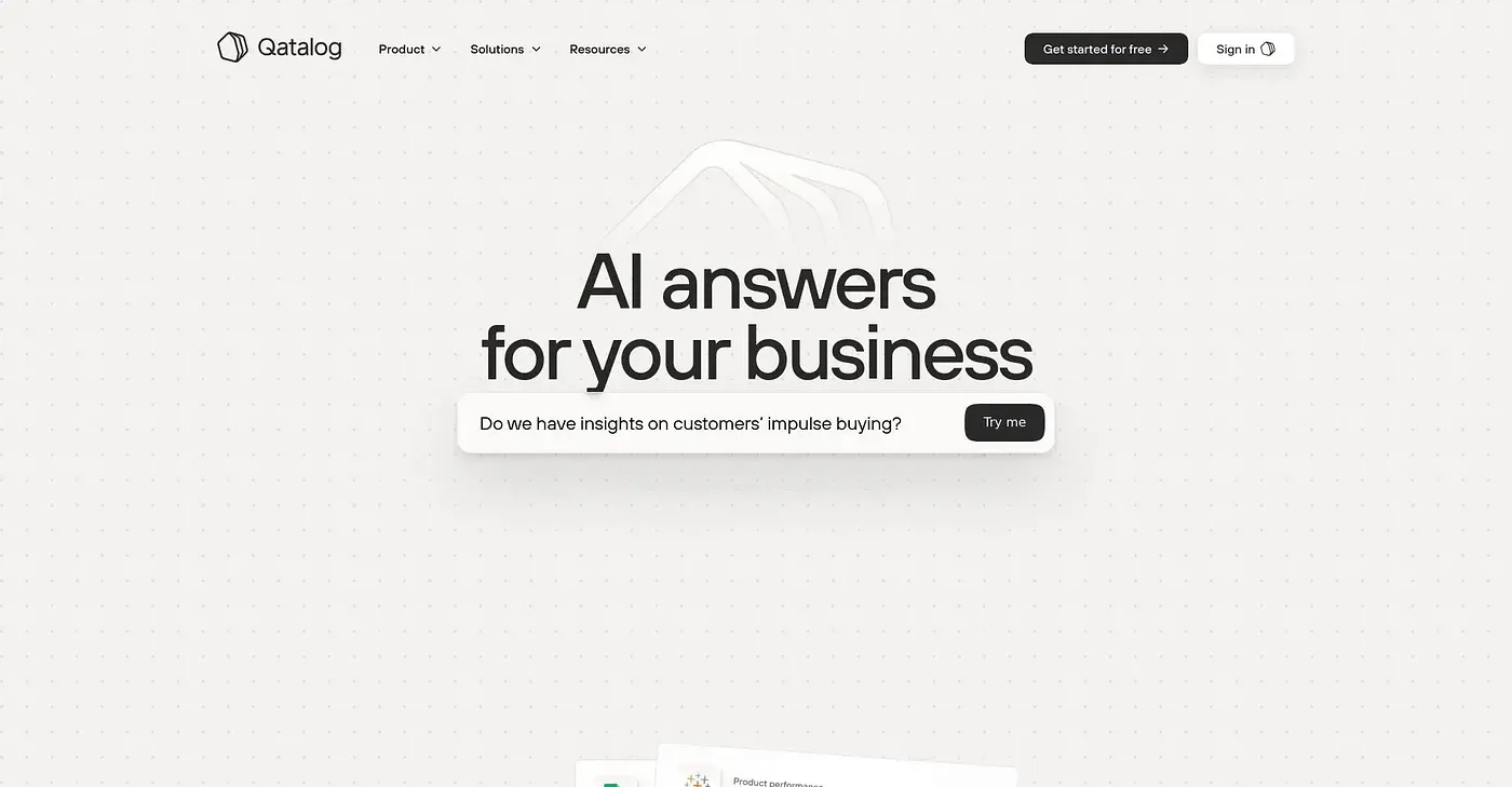 Screenshot of Qatalog