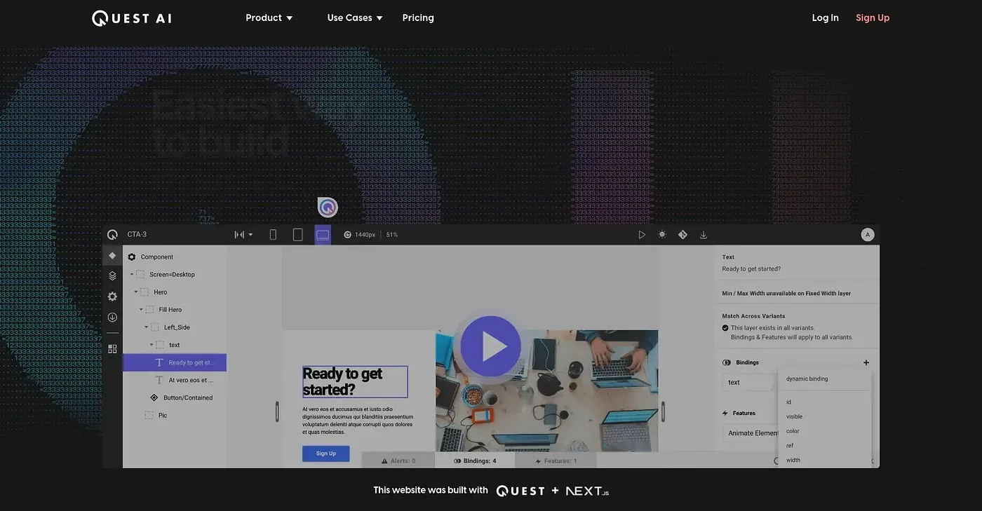 Screenshot of Quest AI