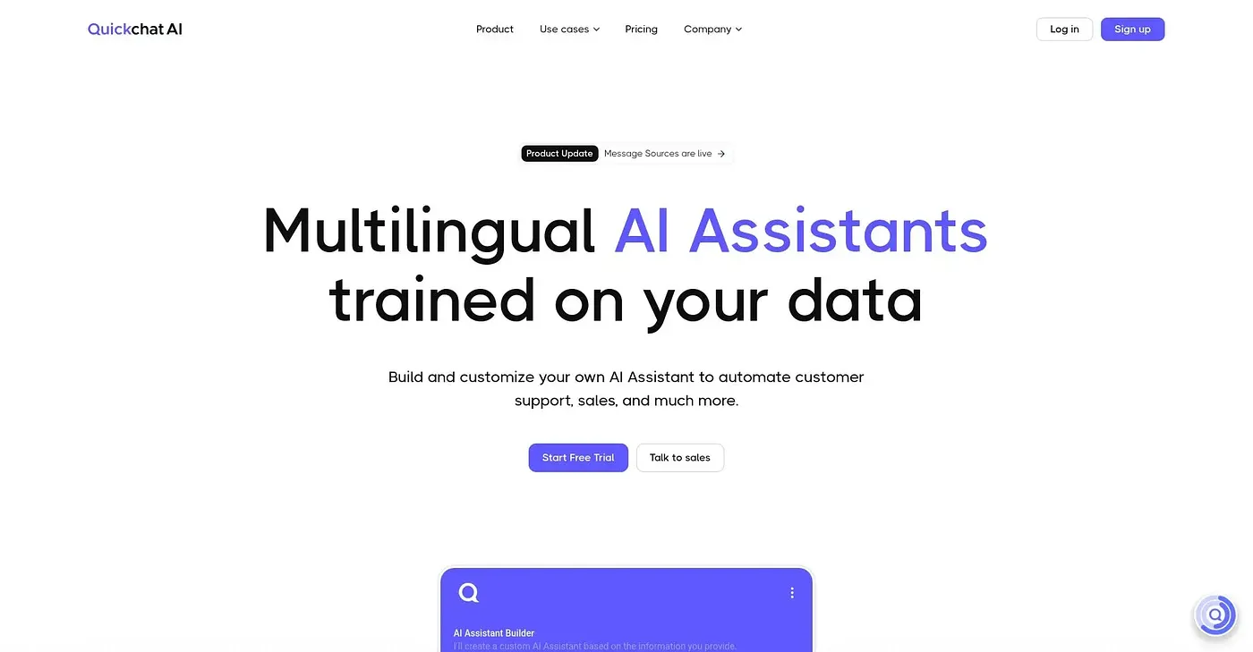 Screenshot of Quick Chat AI