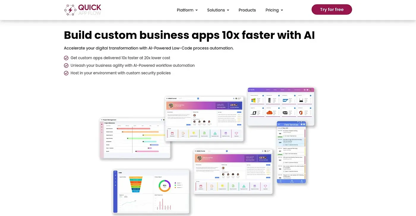 Screenshot of QuickAppFlow