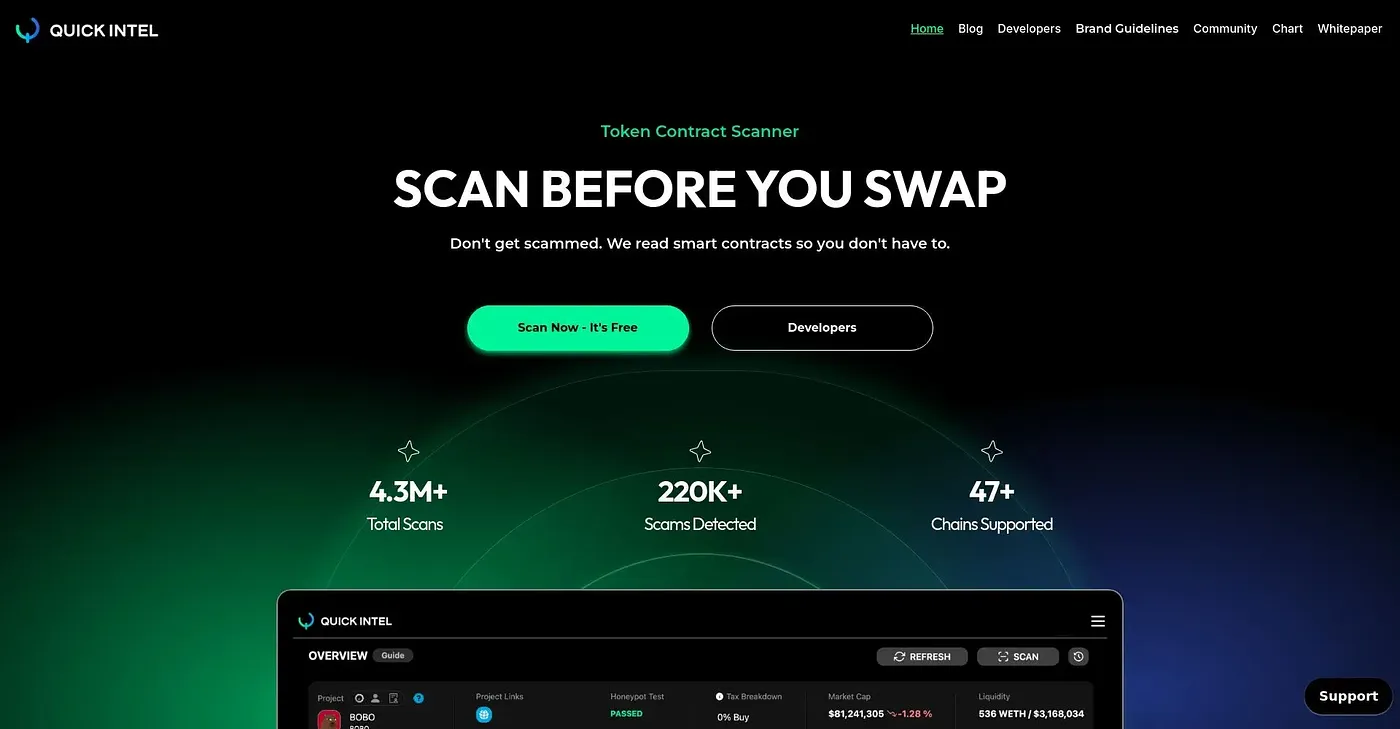 Screenshot of QuickIntel