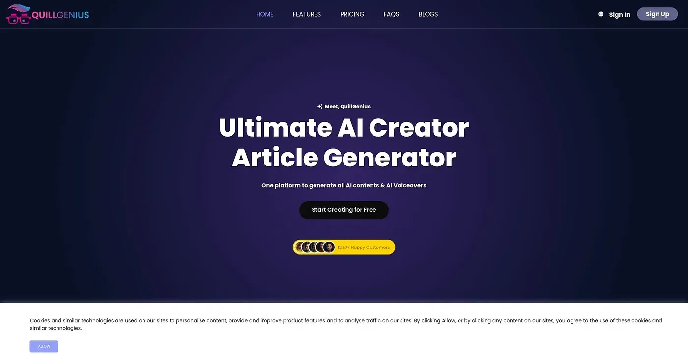 Screenshot of Quill Genius