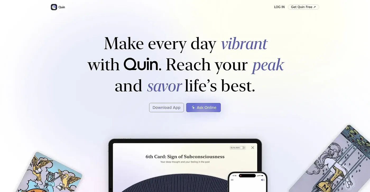 Screenshot of Quin