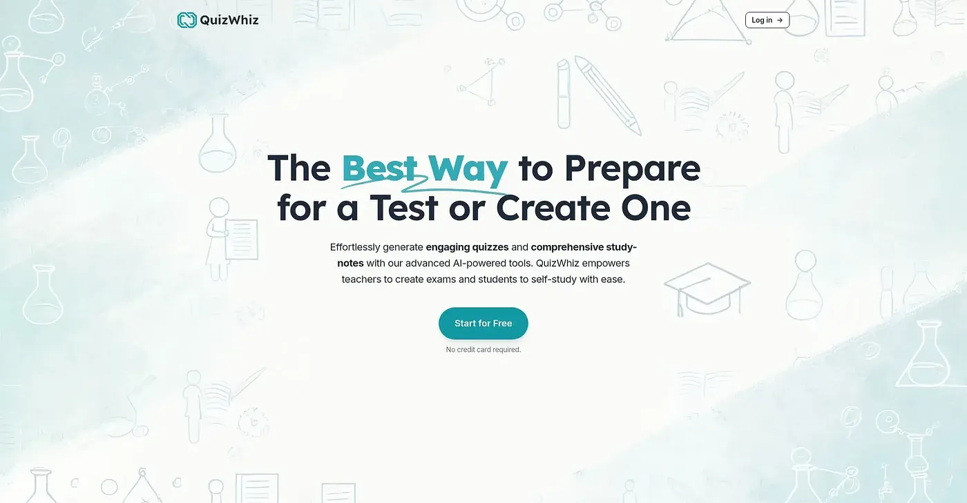 Screenshot of Quiz Whiz AI