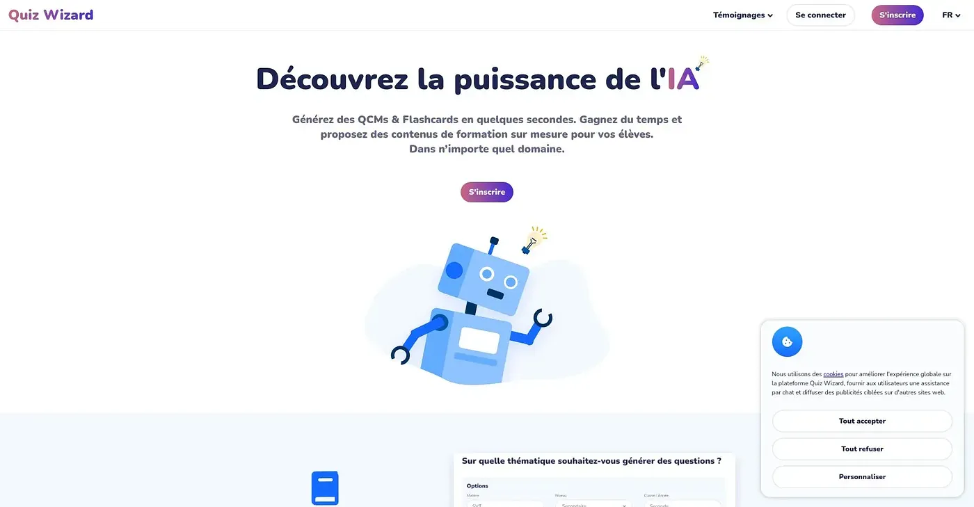Screenshot of Quiz Wizard