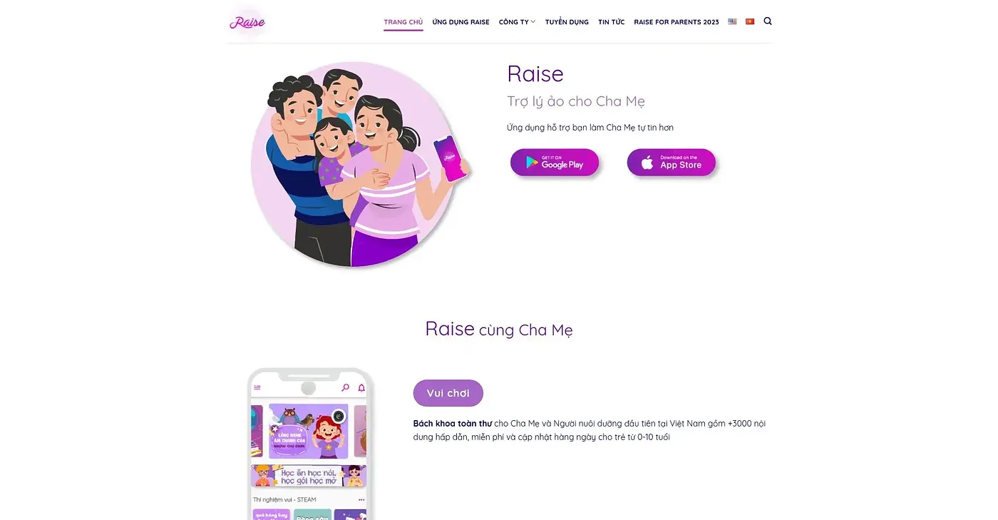 Screenshot of Raise