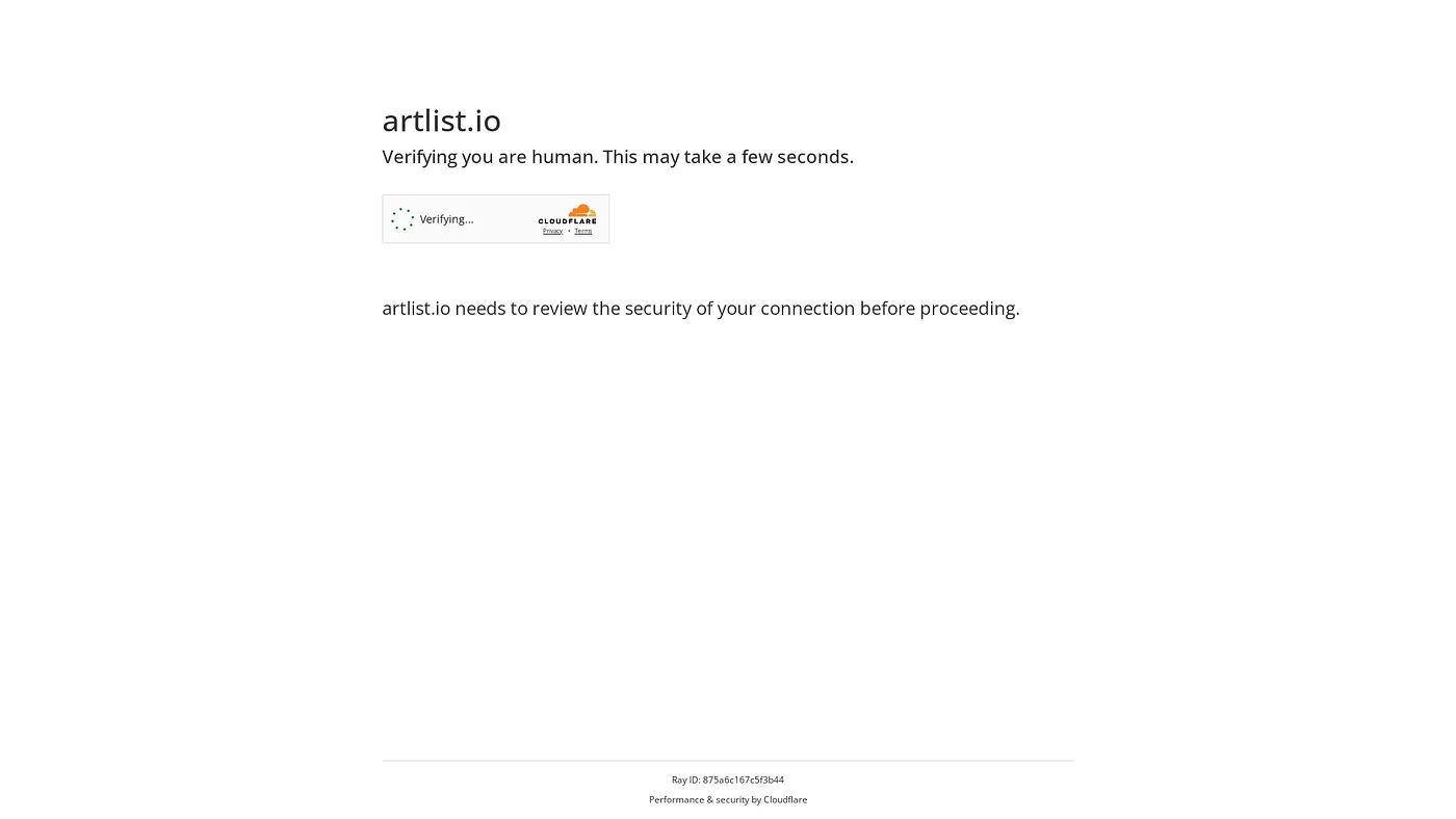 Screenshot of Artlist.io